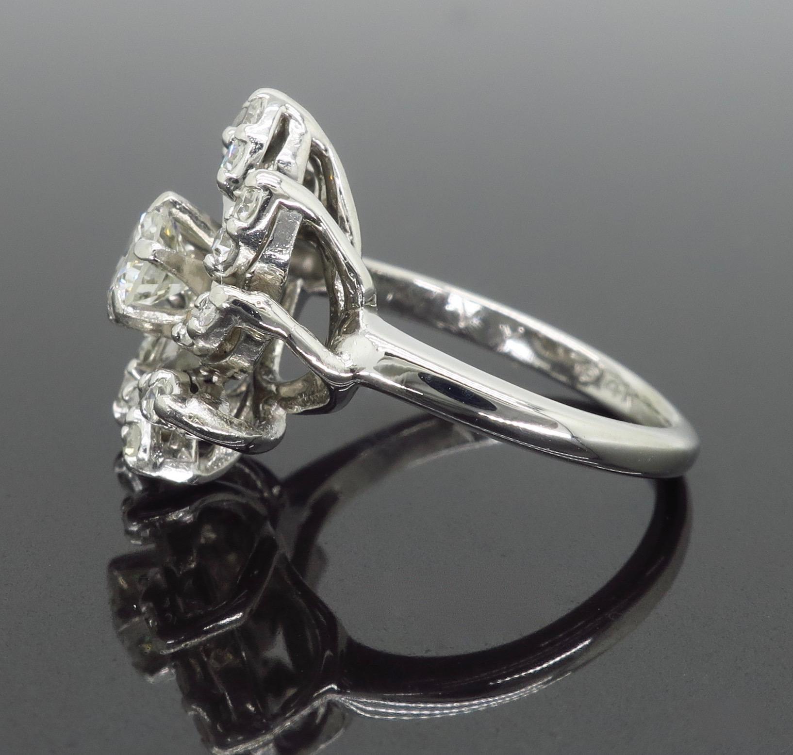 Women's or Men's Vintage Diamond Swirl Ring