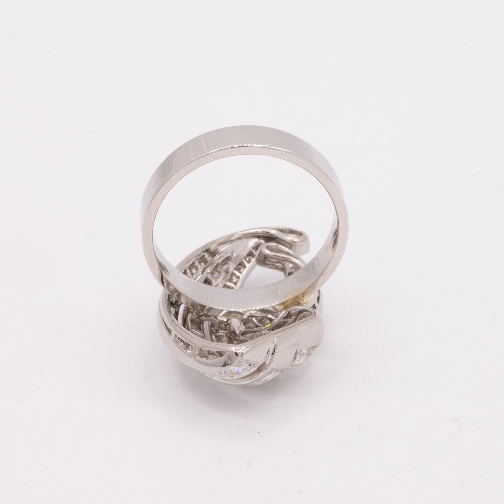 Baguette Cut Vintage Diamond Swirl Ring
