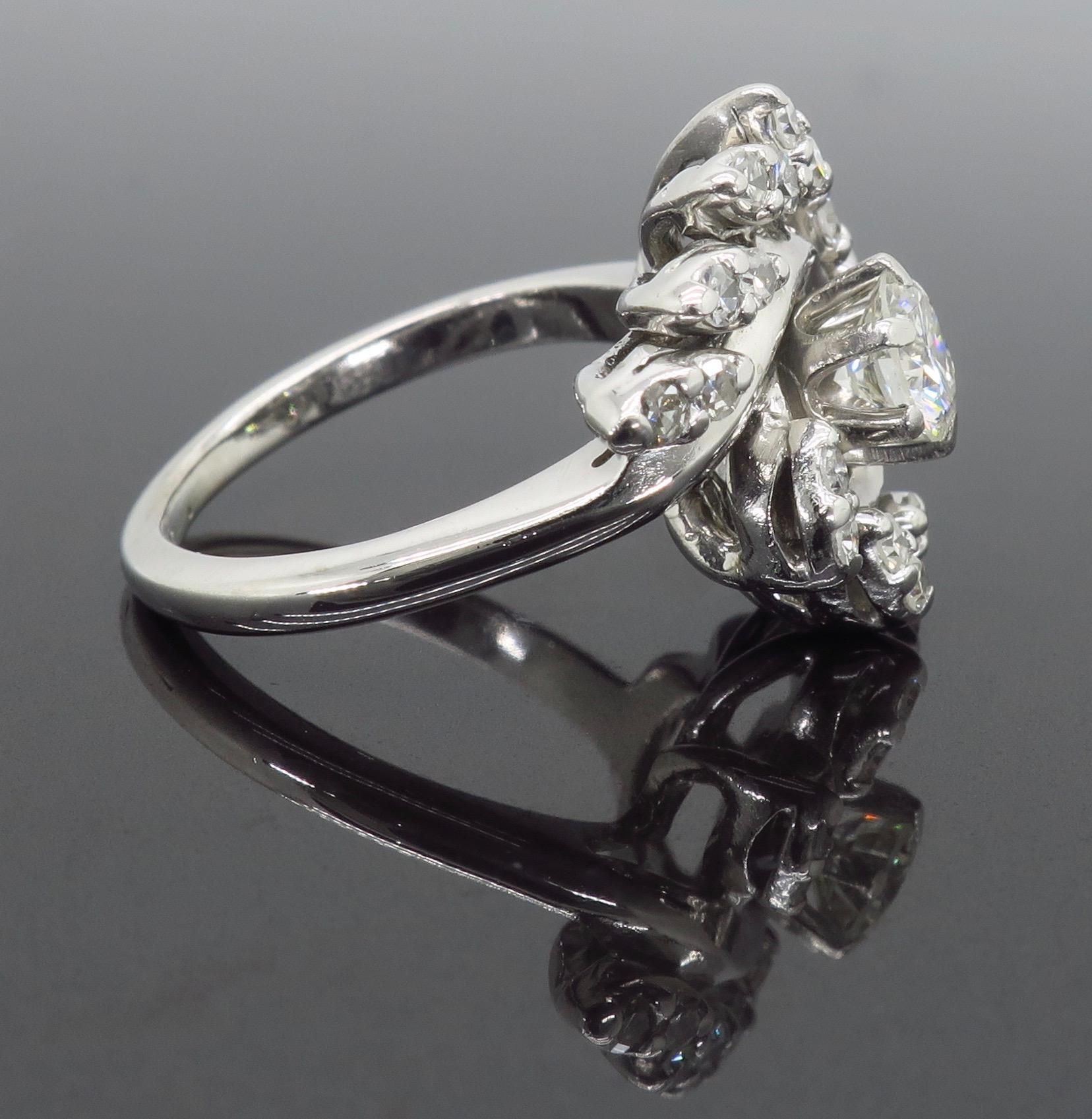 Vintage Diamond Swirl Ring 2