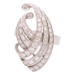 Vintage Diamond Swirl Ring