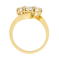 Vintage Diamond Three-Stone Twist Ring, circa 1950s