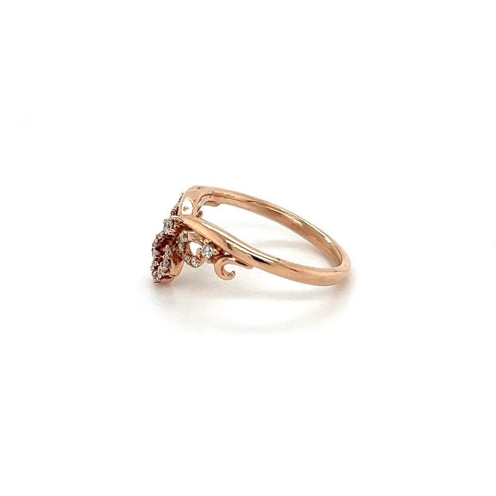 Women's Vintage Diamond Tiara Design Gold Band Ring For Sale