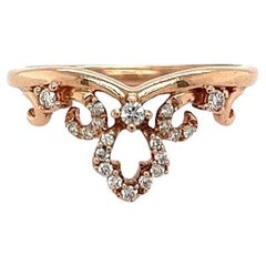 Used Diamond Tiara Design Gold Band Ring