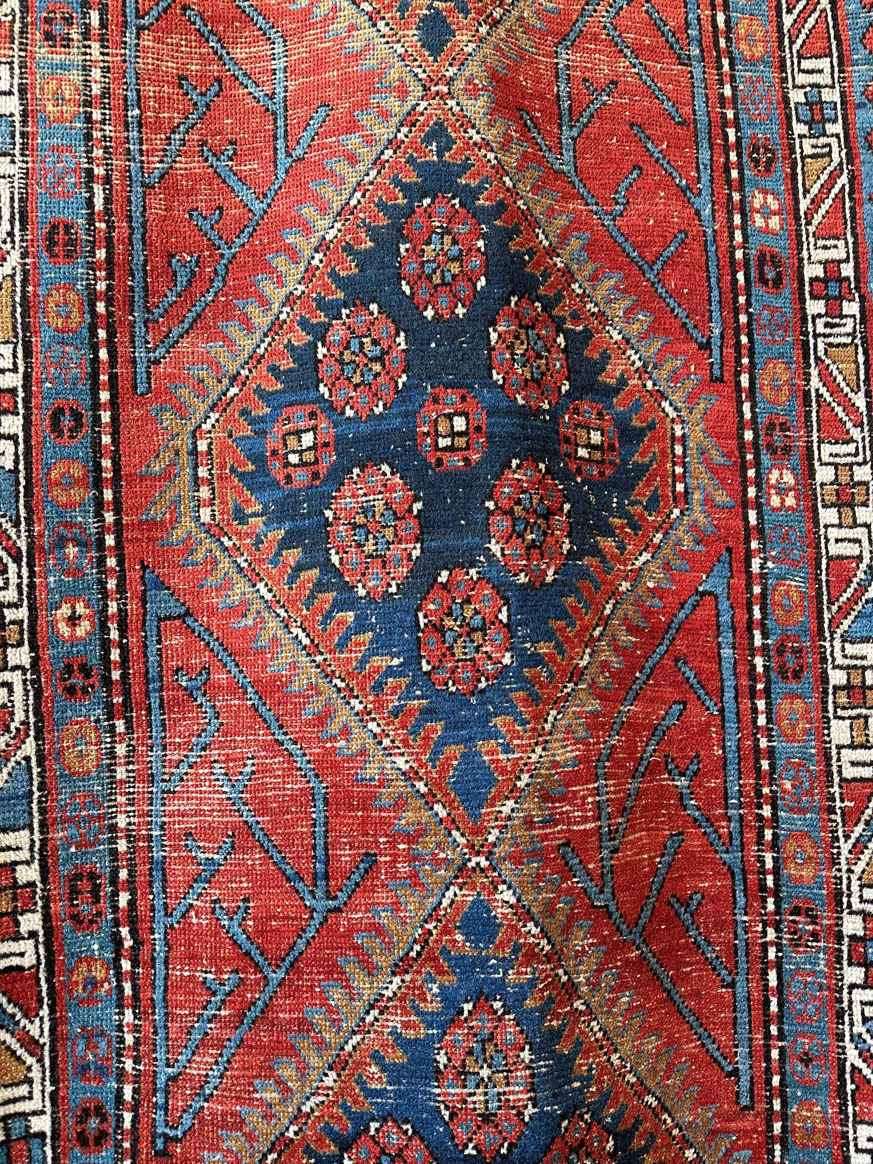 Alfombra turca Vintage Diamond en Bueno estado para la venta en Los Angeles, CA