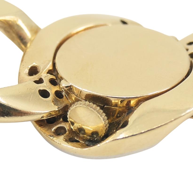 De las mujeres Reloj vintage de diamantes Betteridge Pulsera de cadena Curblink Oro 14k en venta