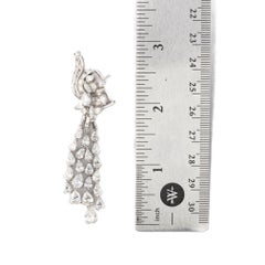 Vintage Diamond Waterfall Chandelier Earrings