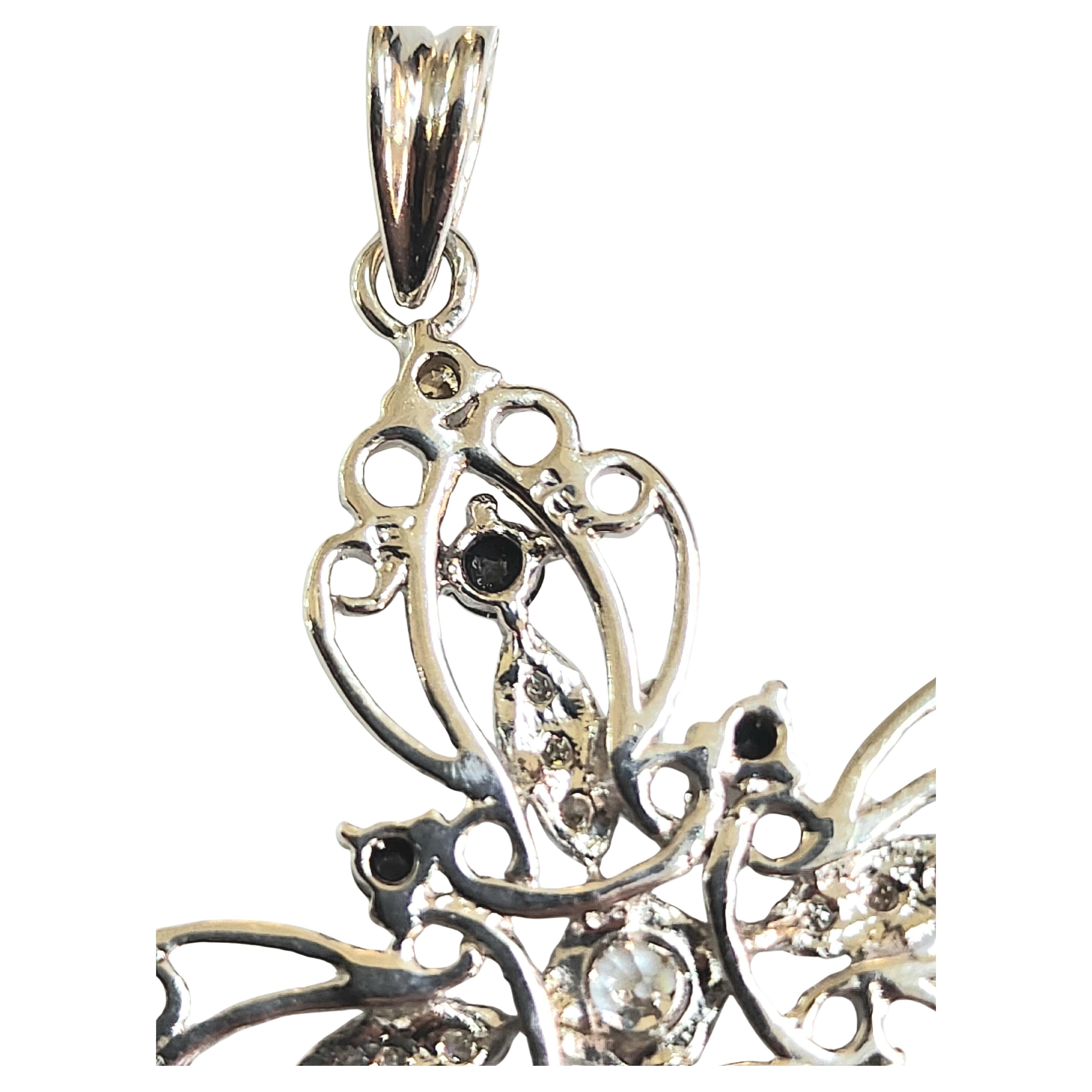 Women's Vintage Diamond White Gold Cross For Sale