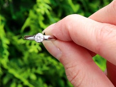 Vintage Diamond White Gold Solitaire Engagement Ring