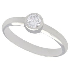 Verlobungsring, Vintage, Diamant Weißgold Solitär