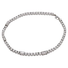 Vintage Diamond White Gold Tennis Bracelet