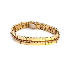 Vintage Diamond Yellow Gold Bracelet