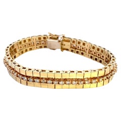 Bracciale vintage in oro giallo con diamanti
