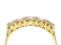 Vintage Diamond Yellow Gold Five Stone Ring, circa 1940