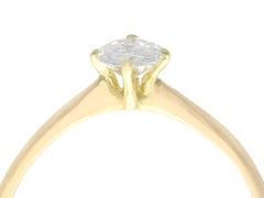 Vintage 0.40 Ct Diamond and 14K Yellow Gold Solitaire Engagement Ring