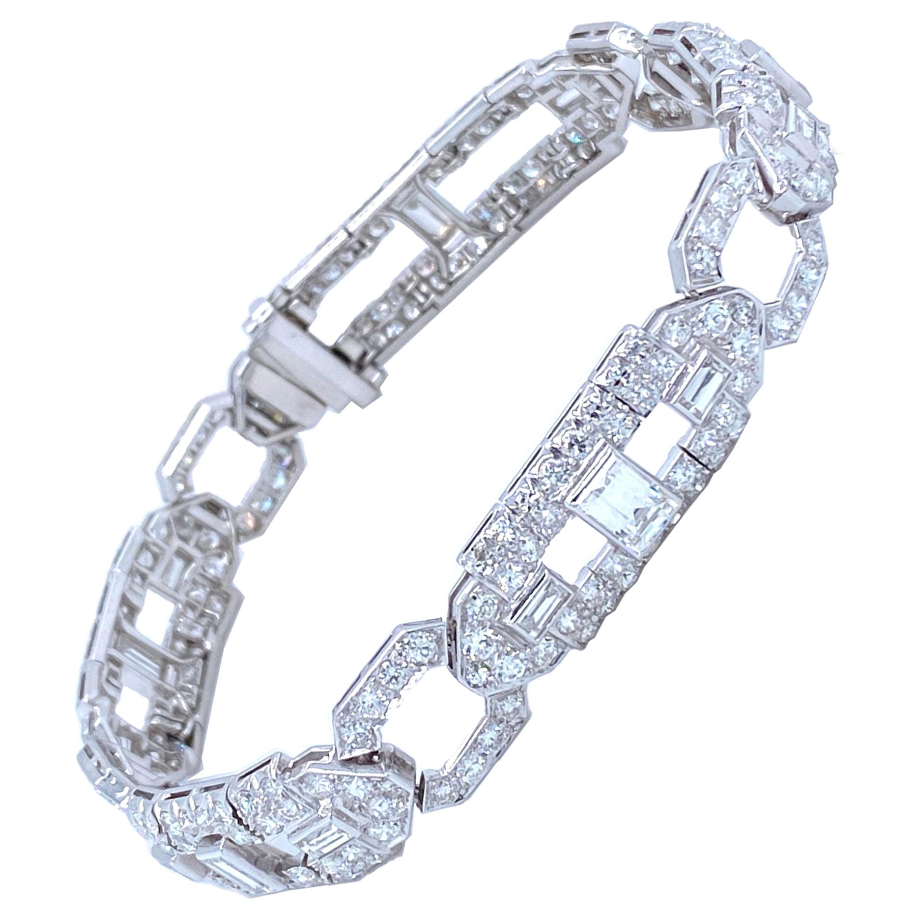 Vintage Diamonds Platinum Bracelet