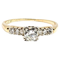 Vintage Diamonds Ring In Yellow Gold