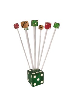 Vintage Dice Cocktail Set, Swizzle Sticks by Exclusive Playing Card Co.