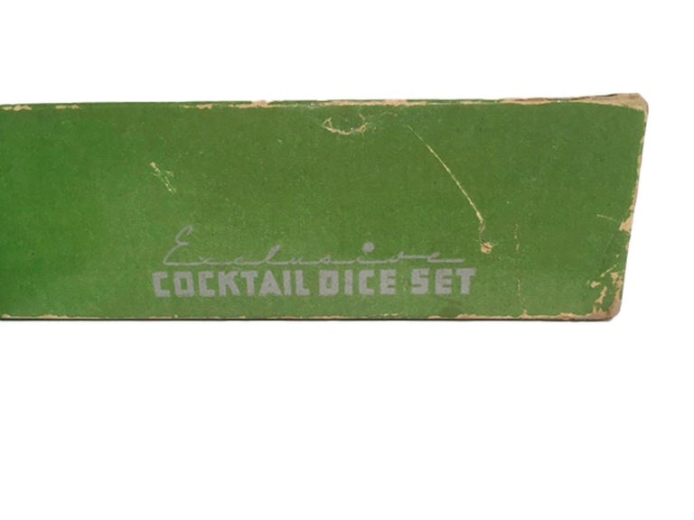 American Vintage Dice Cocktail Set, Swizzle Sticks by Exclusive Playing Card Co. For Sale