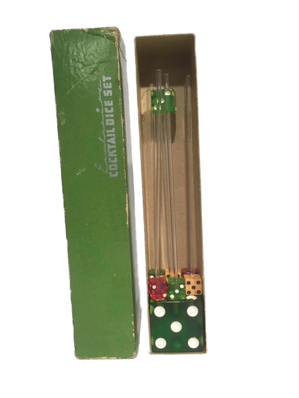 American Vintage Dice Cocktail Set, Swizzle Sticks by Exclusive Playing Card Co.