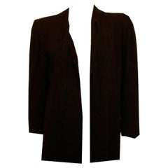 Vintage Dickens and Jones Black Crepe Duster Coat