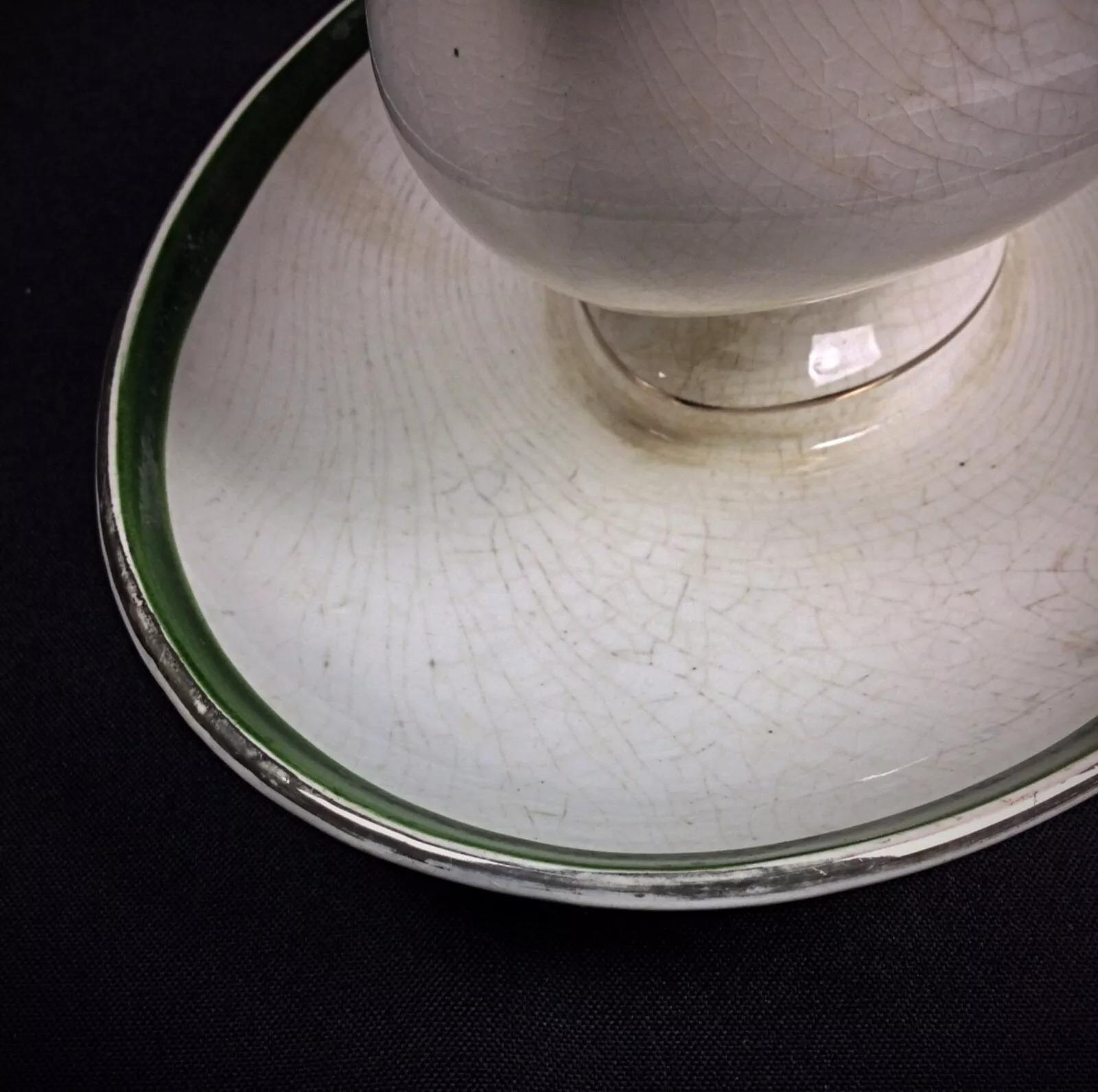 Vintage Digoin Sarreguemines Gravy Boat - Diseño floral - 2Y263 en venta 2