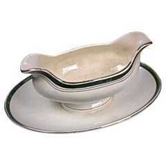 Vintage Digoin Sarreguemines Gravy Boat – Floral Design - 2Y263