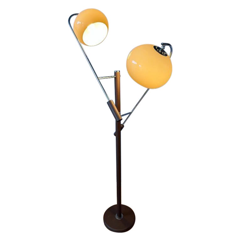 Vintage Dijkstra Mushroom Swing Arm Space Age Floor Lamp, 1970s