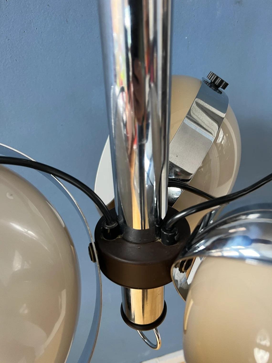 Vintage Dijkstra Space Age Pendant/Chandelier Retro Light Fixture, 1970s In Excellent Condition In ROTTERDAM, ZH