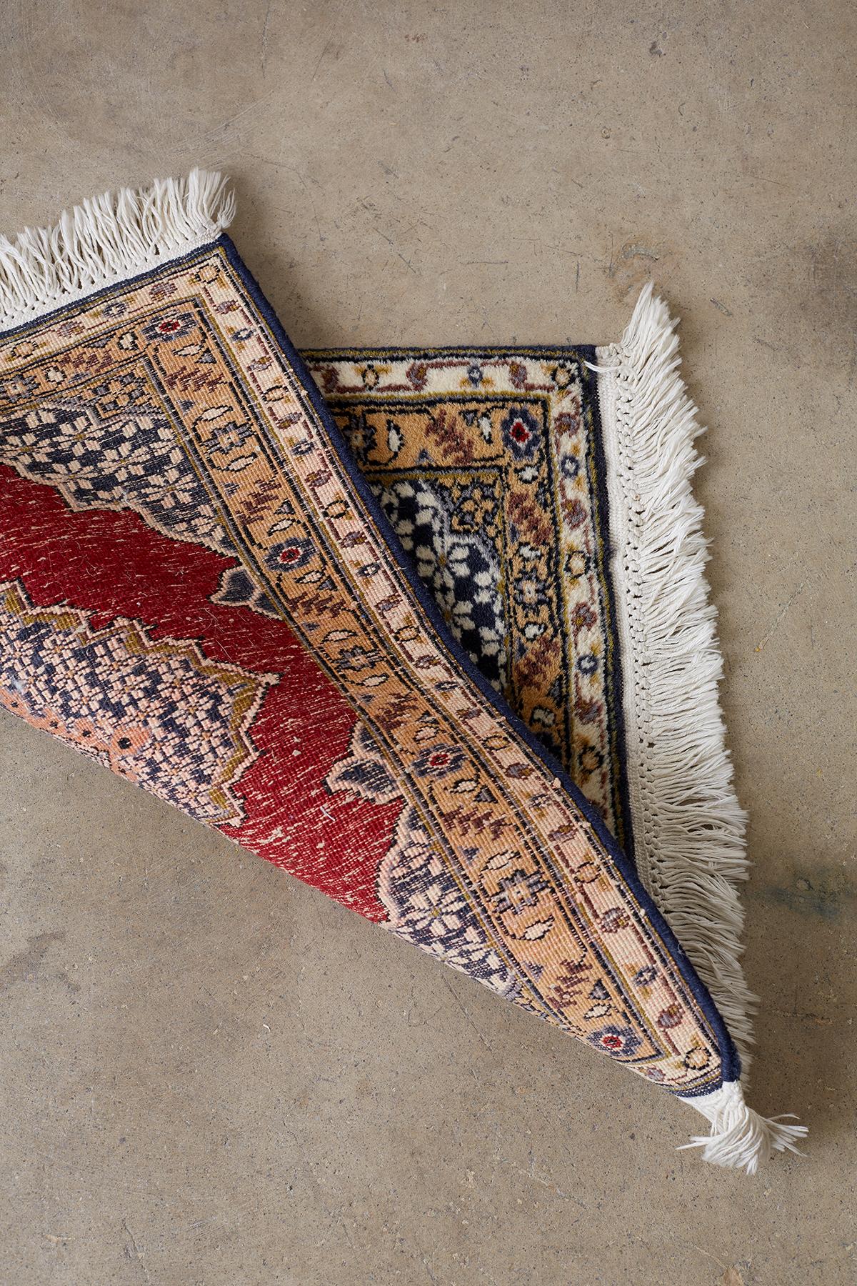Vintage Diminutive Tabriz Style Carpet Rug For Sale 4