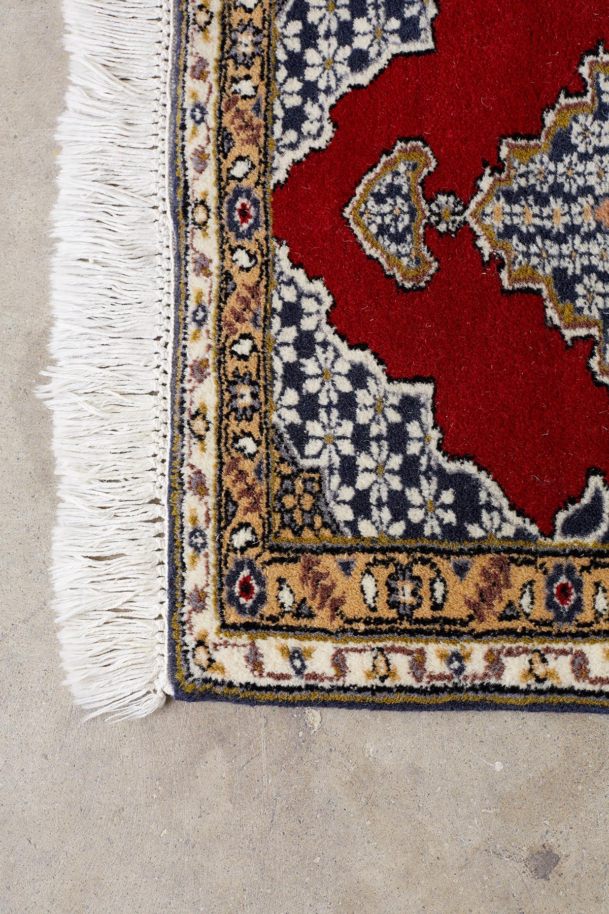 Hand-Woven Vintage Diminutive Tabriz Style Carpet Rug For Sale