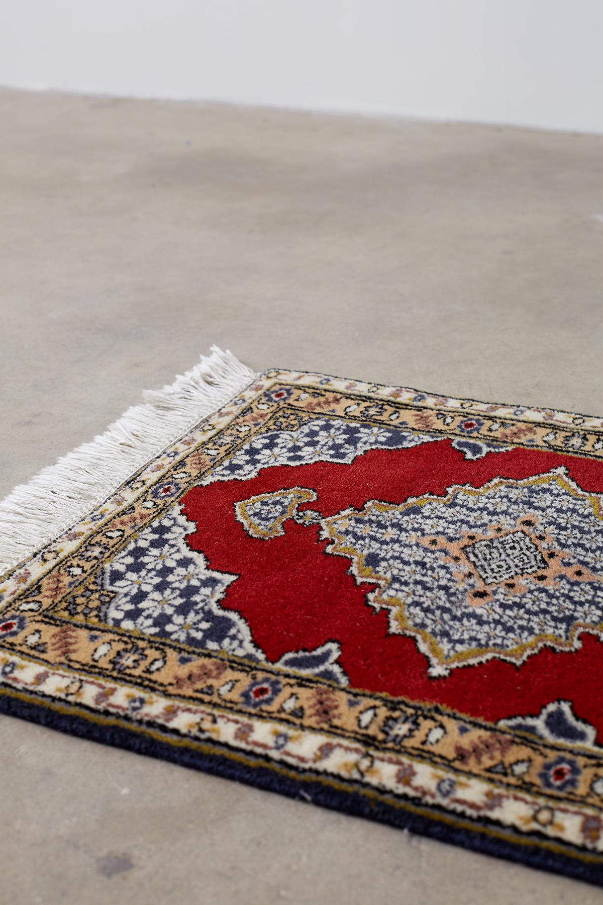 Vintage Diminutive Tabriz Style Carpet Rug For Sale 1