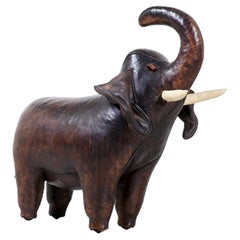Vintage Dimitri Omersa Leather Elephant for Abercrombie and Fitch