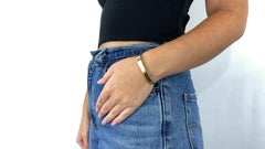 Bracciale d'epoca Dinh Van in oro e argento a 18 carati