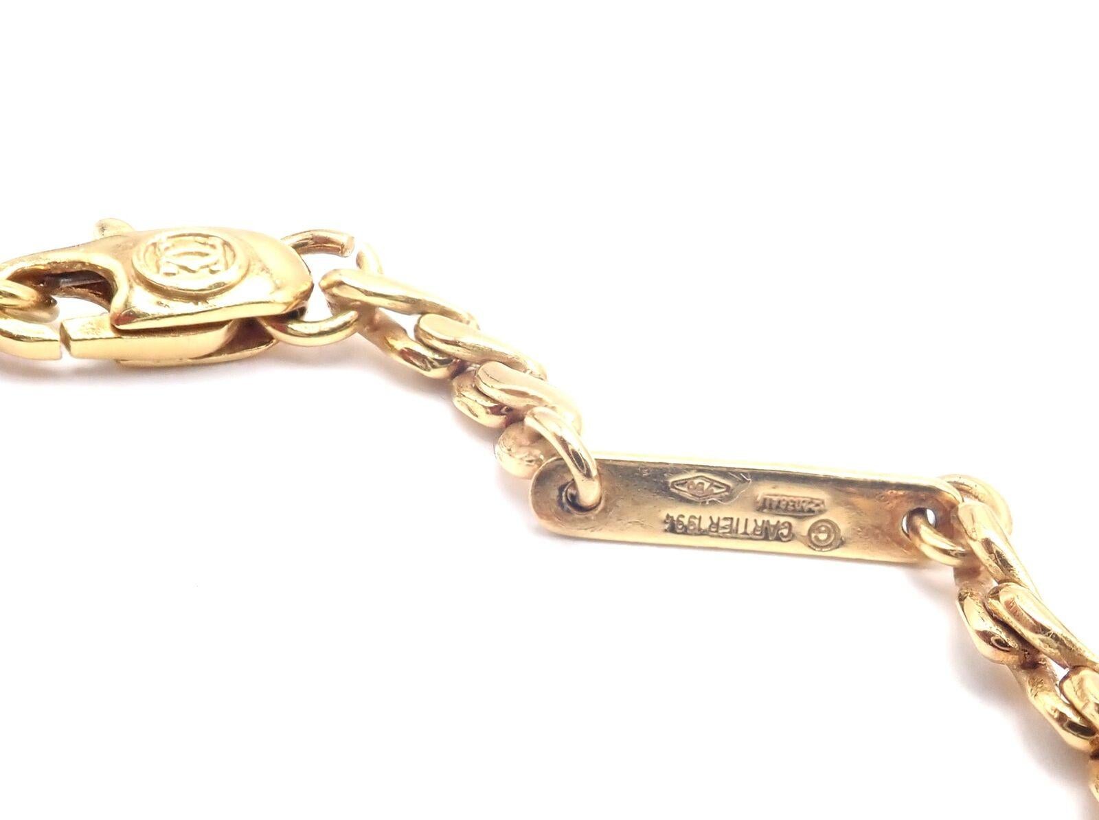 Vintage Dinh Van Cartier Razor Blade Yellow Gold Pendant Chain Necklace For Sale 1