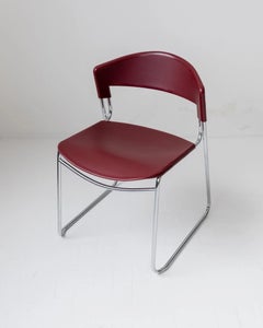 Vintage Dining chair by Paolo Favaretto for Assisa, Stackable Design, 1986