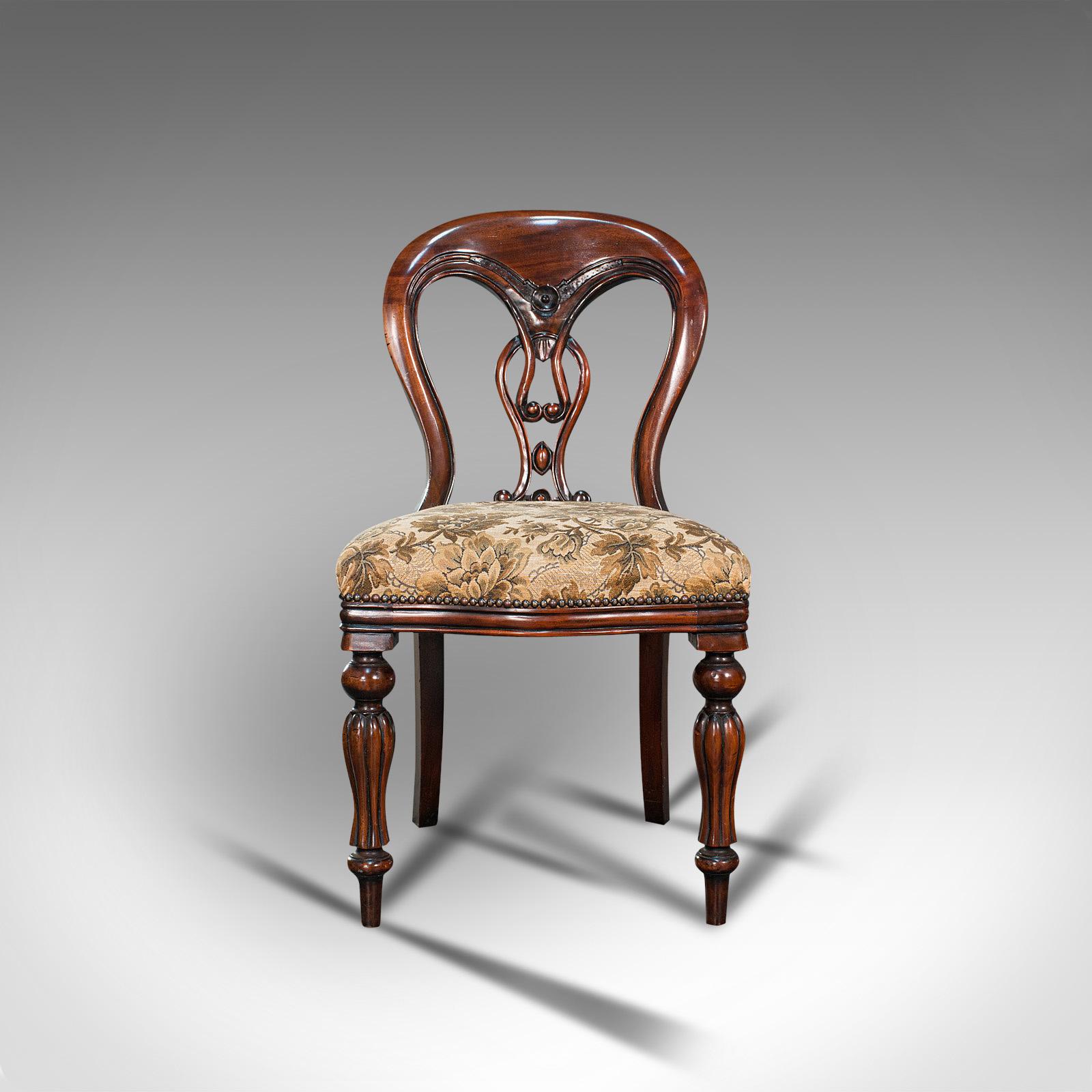 Vintage Dining Chair Set, English, Mahogany, Carver, 6, Regency Revival 2