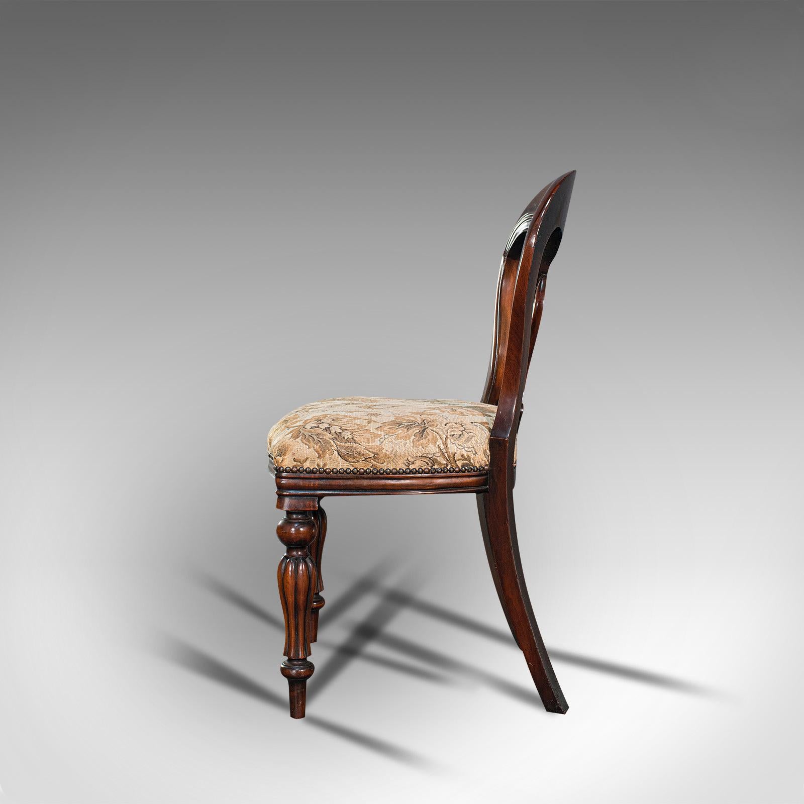 Vintage Dining Chair Set, English, Mahogany, Carver, 6, Regency Revival 3