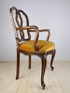 Vintage dining chair with arms, Italy 1950s