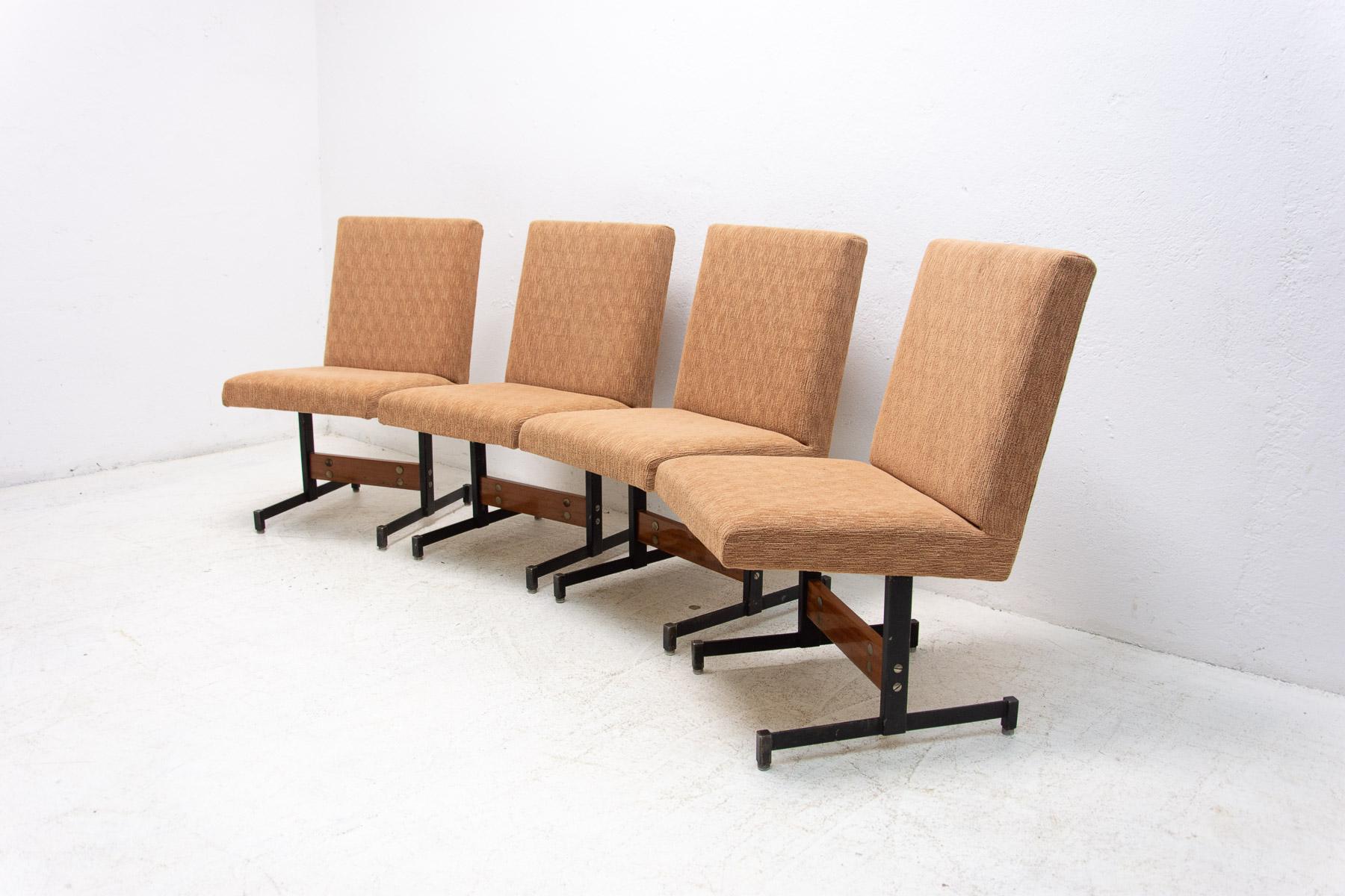 Vintage Dining Chairs, 1970's, Czechoslovakia, Set of 4 1