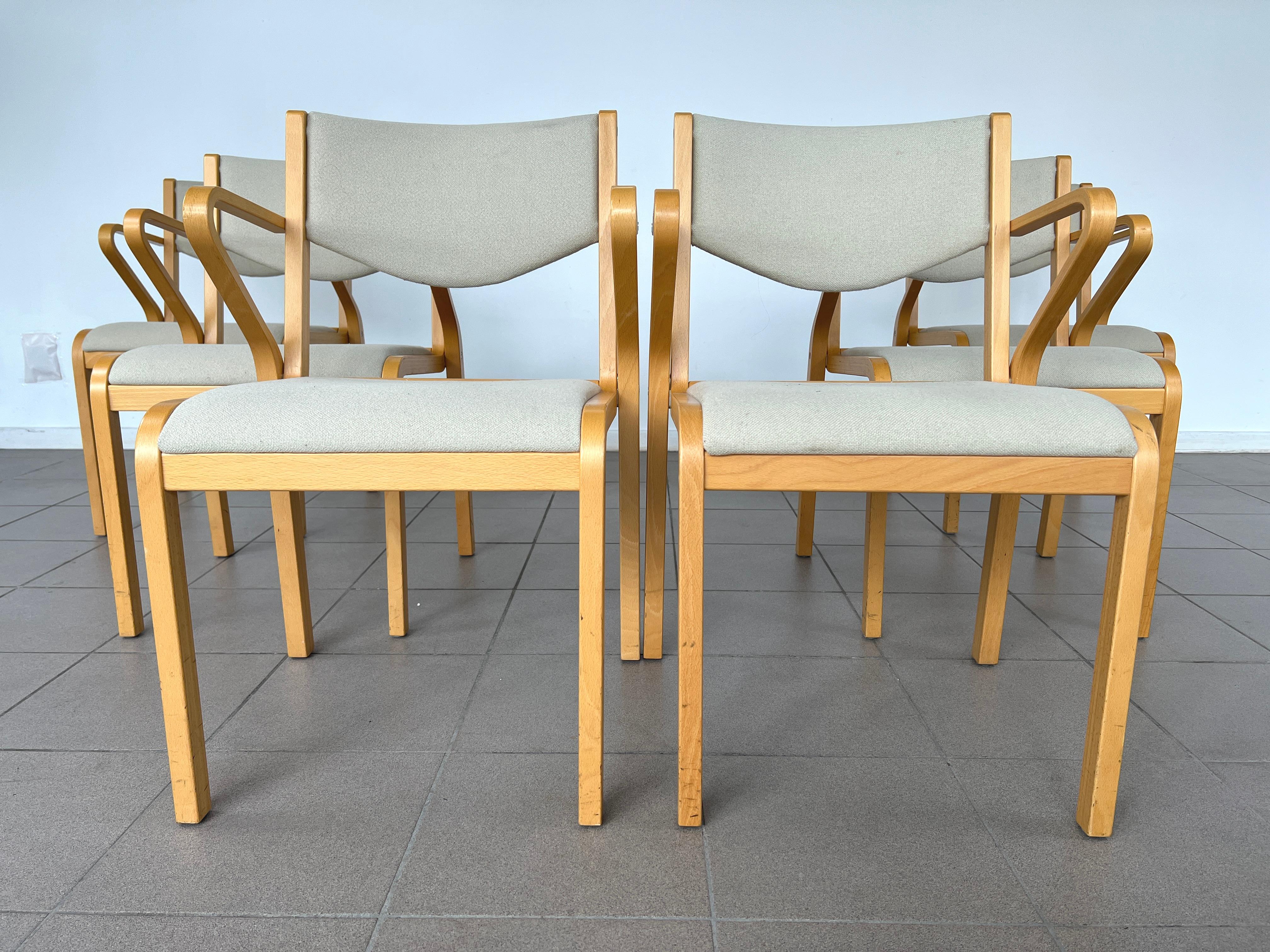 Tchèque Chaises de salle à manger vintage, années 1980 - Lot de 6 en vente