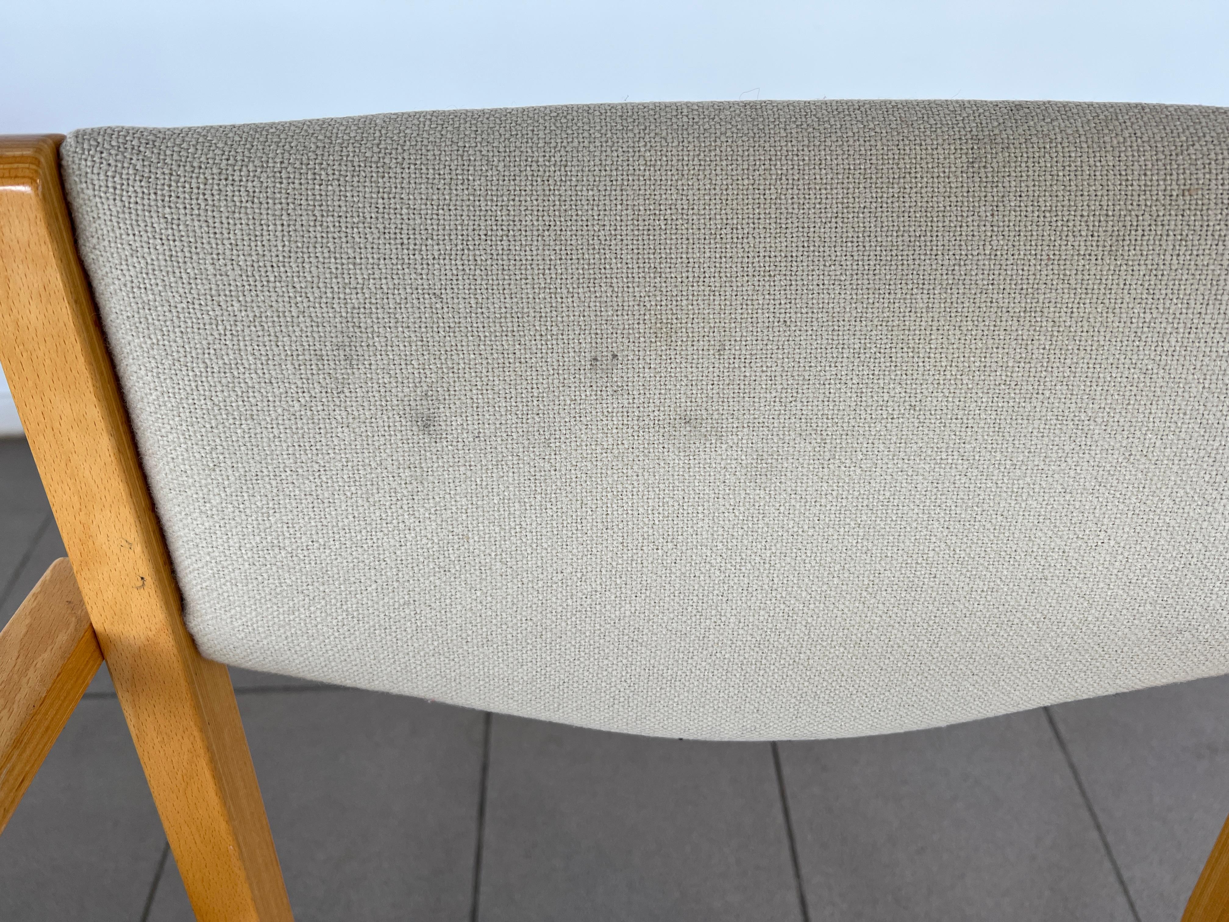 Tissu Chaises de salle à manger vintage, années 1980 - Lot de 6 en vente