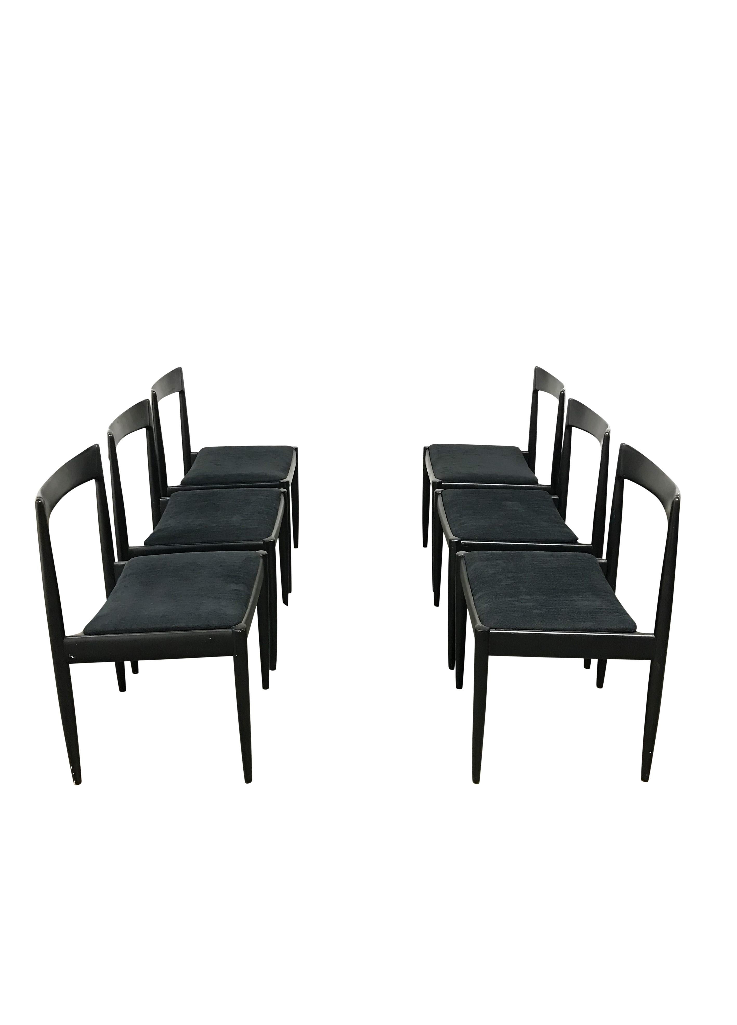 Mid-Century Modern Vintage Dining Chairs by Alfred Hendrickx, Set of Six, 1960s