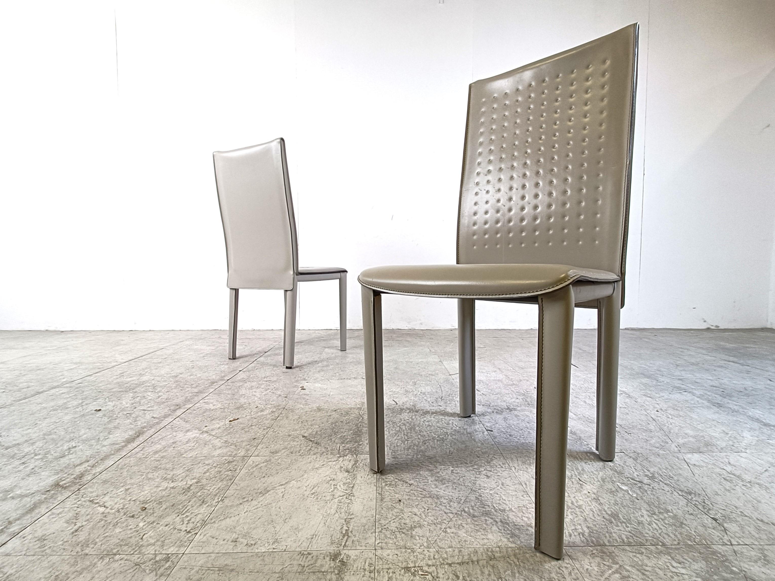 Vintage dining chairs by Arper italy, 1980s 3