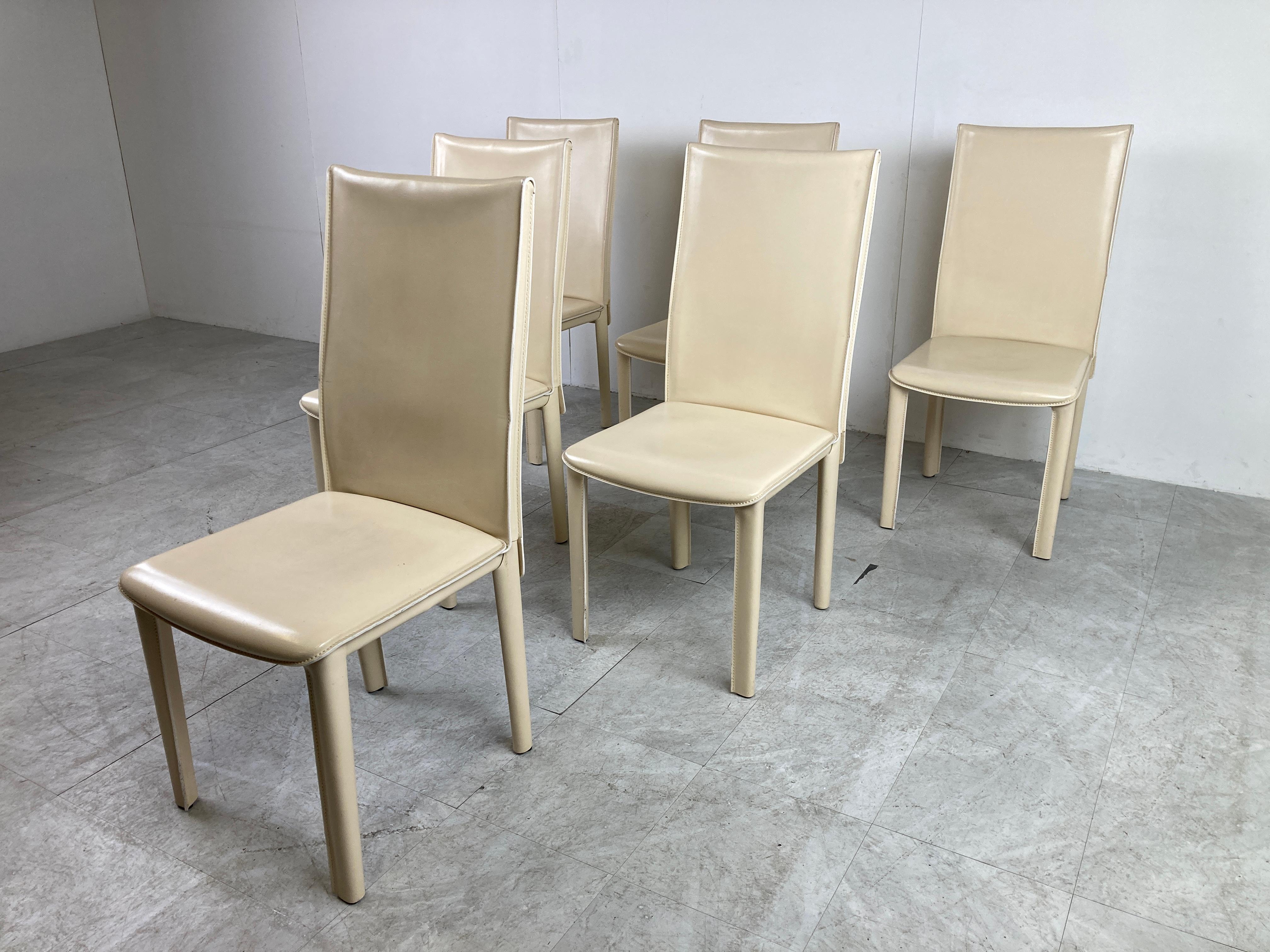 Vintage Dining Chairs by Arper Italy, 1980s In Good Condition For Sale In HEVERLEE, BE
