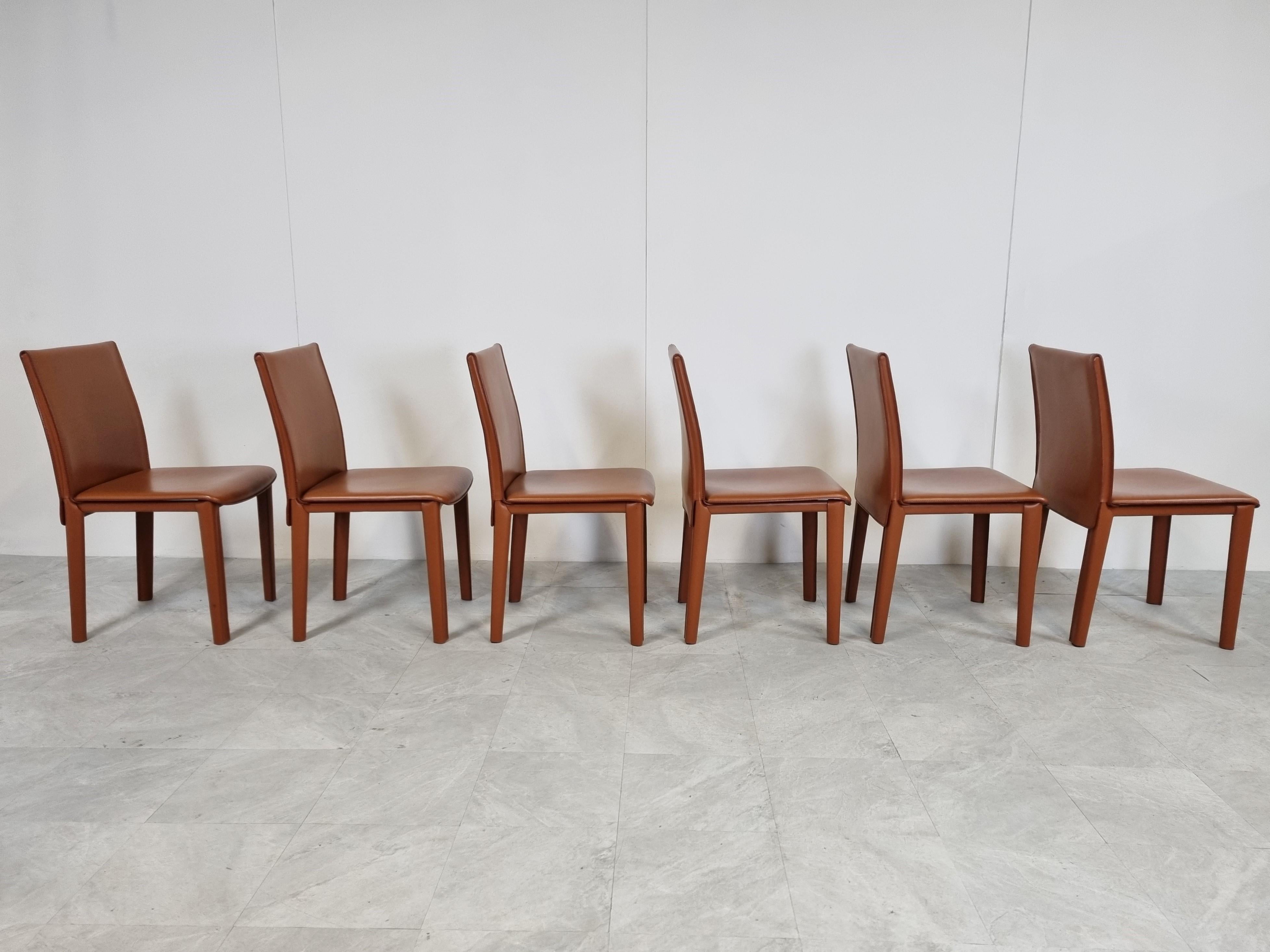 Vintage Dining Chairs by Arper Italy, 1980s 1