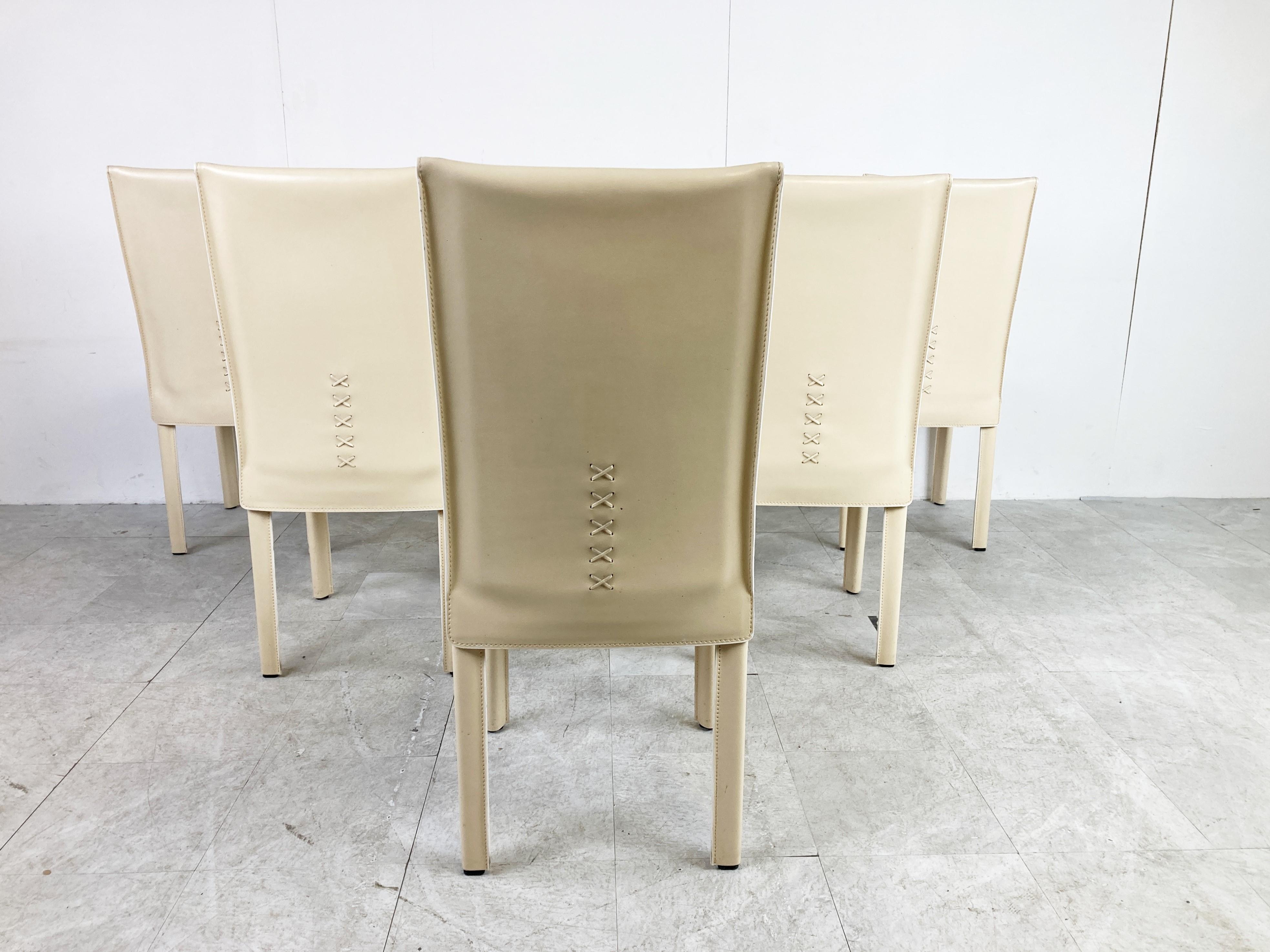 Vintage Dining Chairs by Arper Italy, 1980s For Sale 1