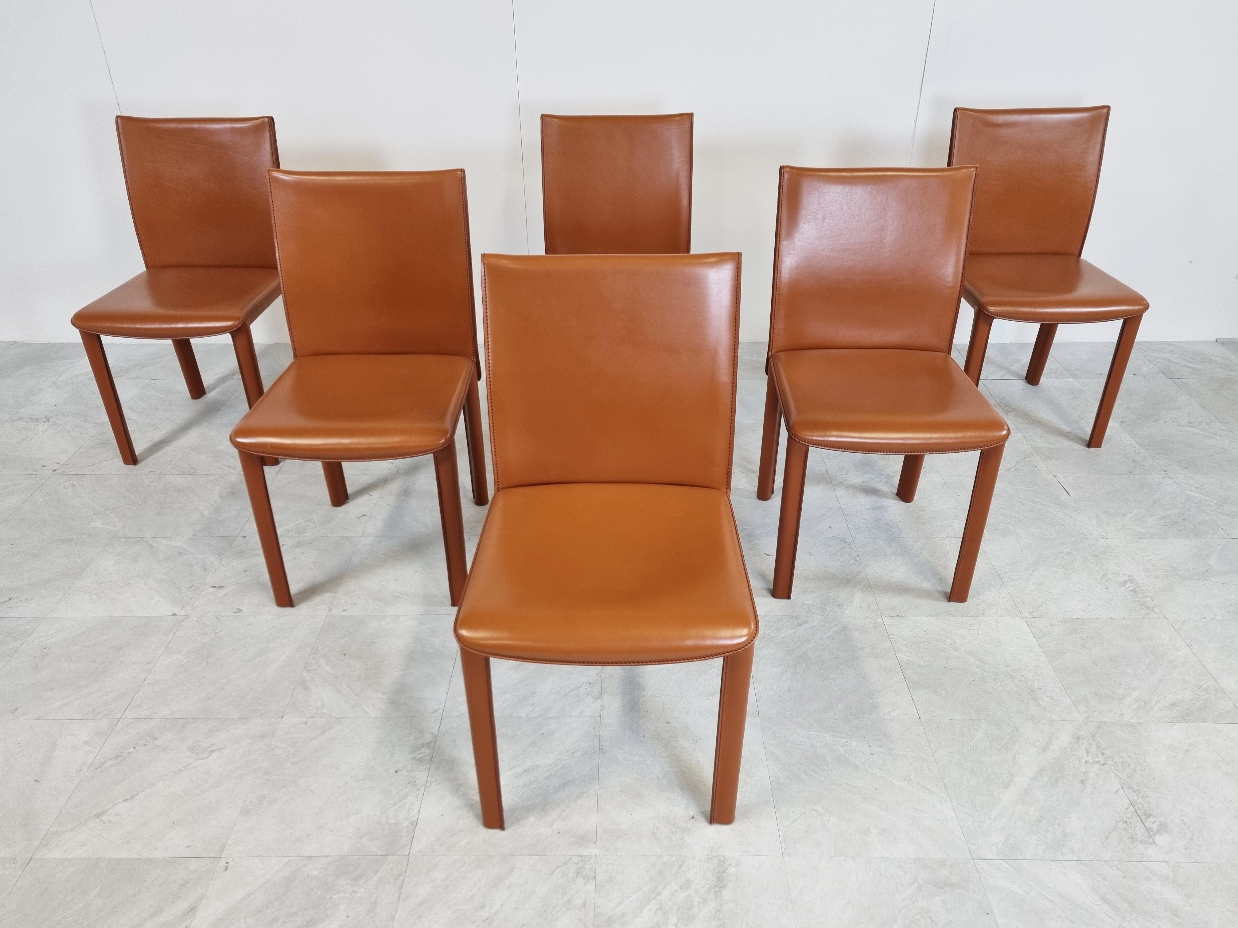 Vintage Dining Chairs by Arper Italy, 1980s 2