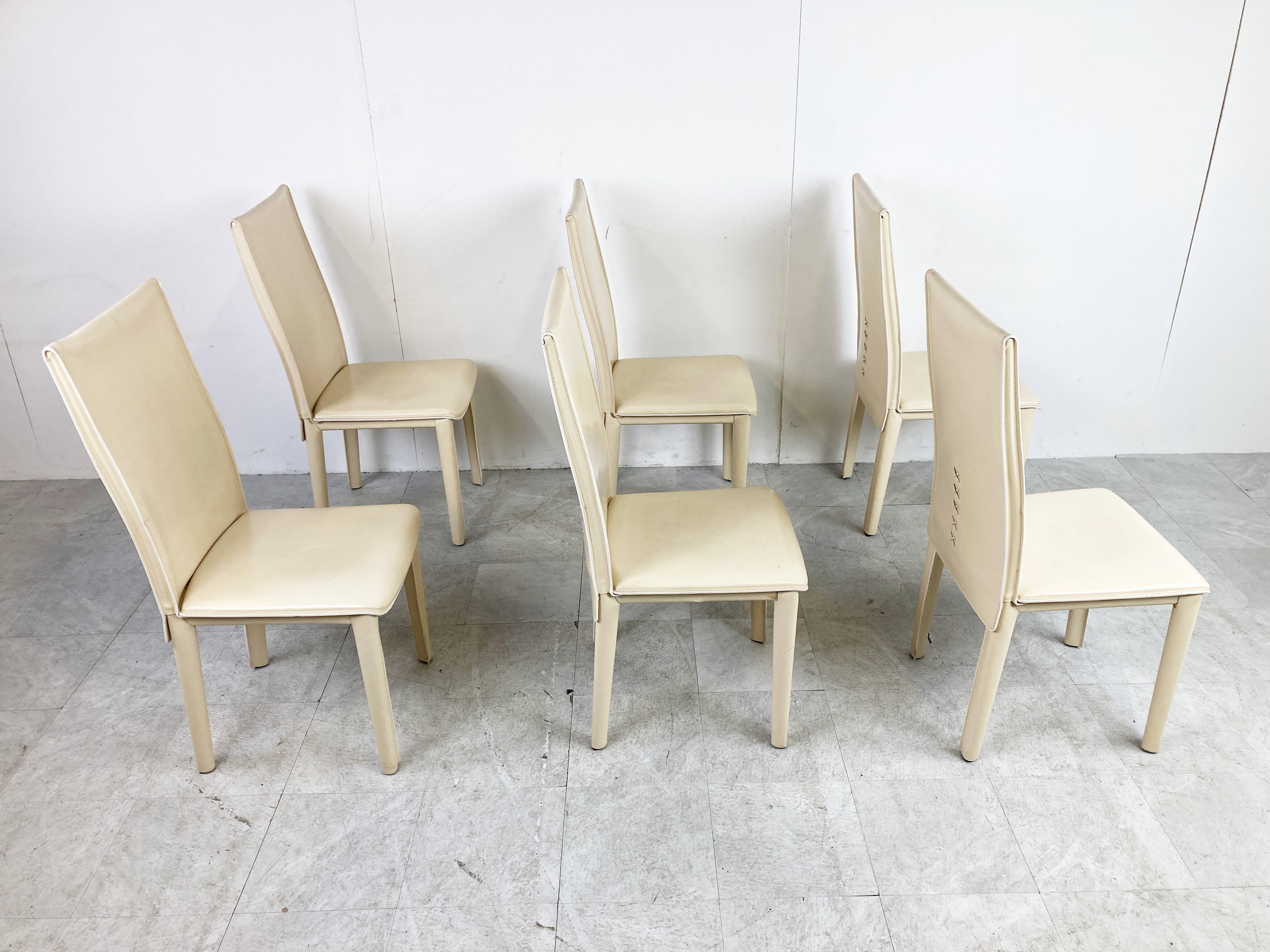 Vintage Dining Chairs by Arper Italy, 1980s For Sale 2