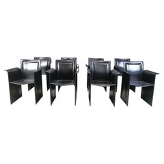Vintage dining chairs by Arrben italy, 1970s - set of 8