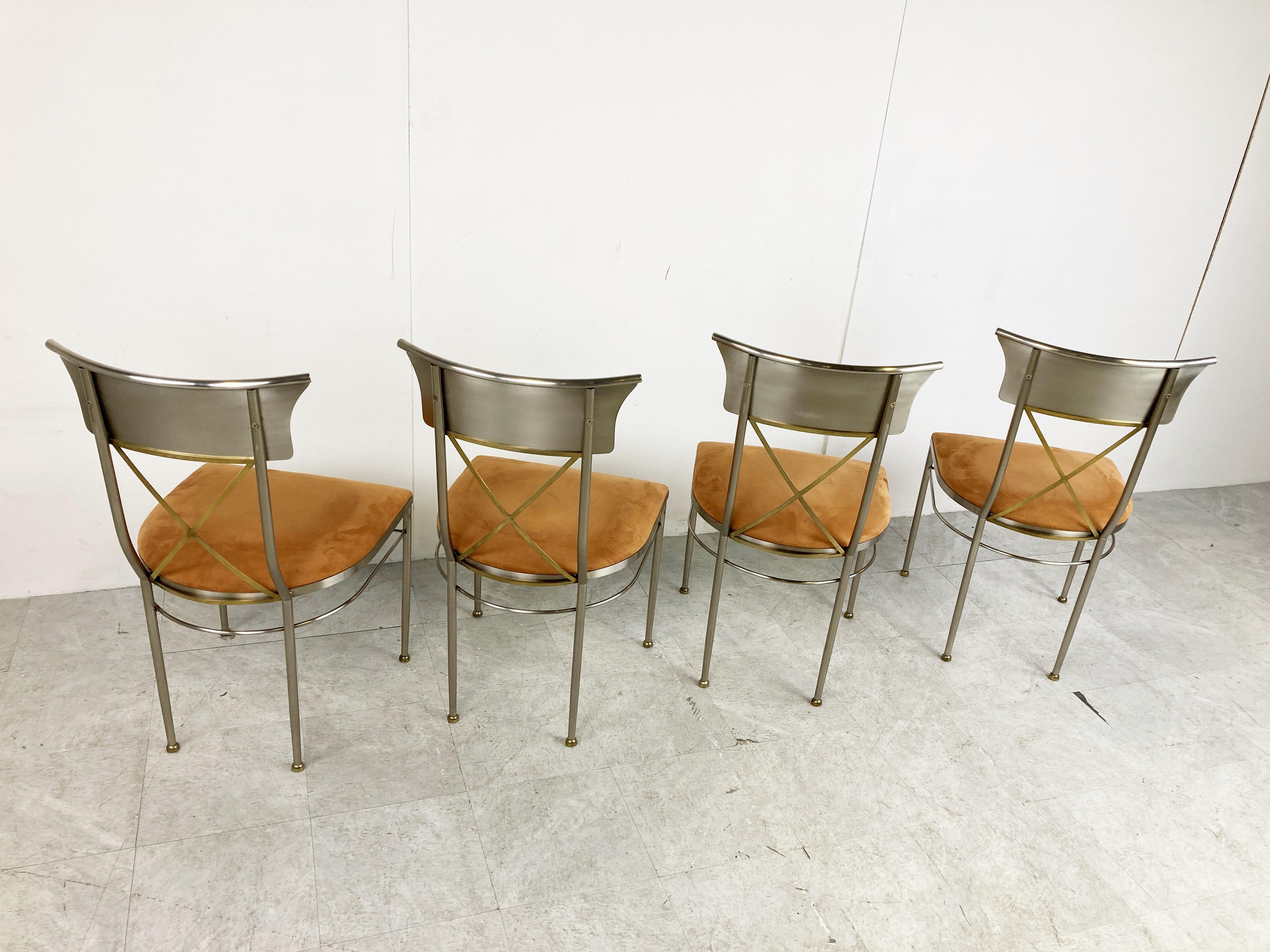 Vintage Dining Chairs by Belgo Chrom, Set of 4, 1970s 1
